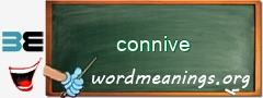 WordMeaning blackboard for connive